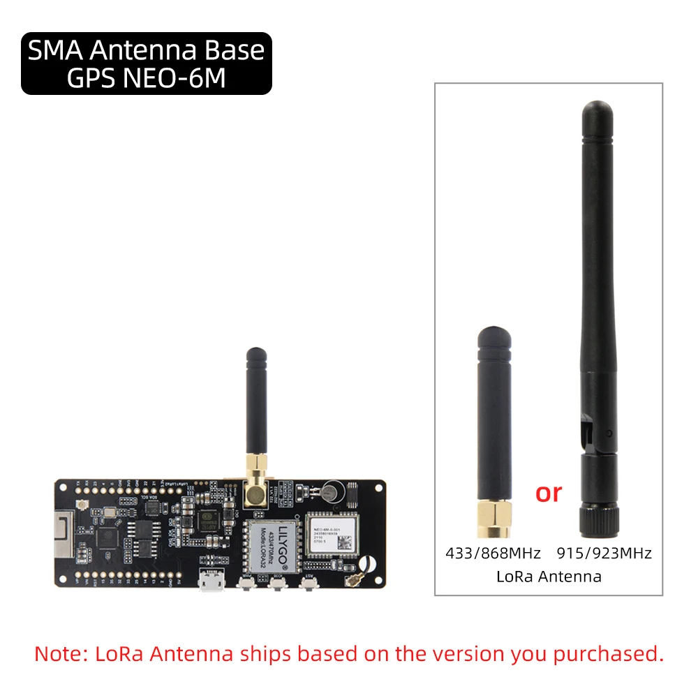 LILYGO® T-Beam V1.2 esp32 lora modul lorawan lange reichweite 1,2 mhz 433mhz 868mhz ESP32-DOWDQ6 entwicklungs