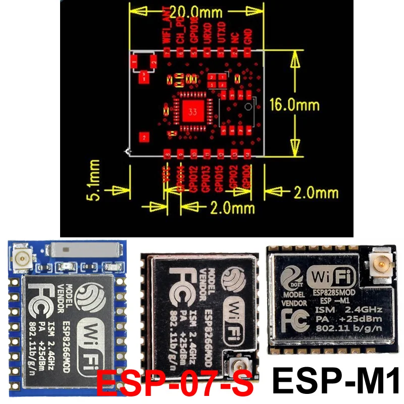 ESP32 ESP-32S ESP-12E ESP-12F ESP-12S ESP-01S ESP-07 07S ESP01 M1 – Bild 2