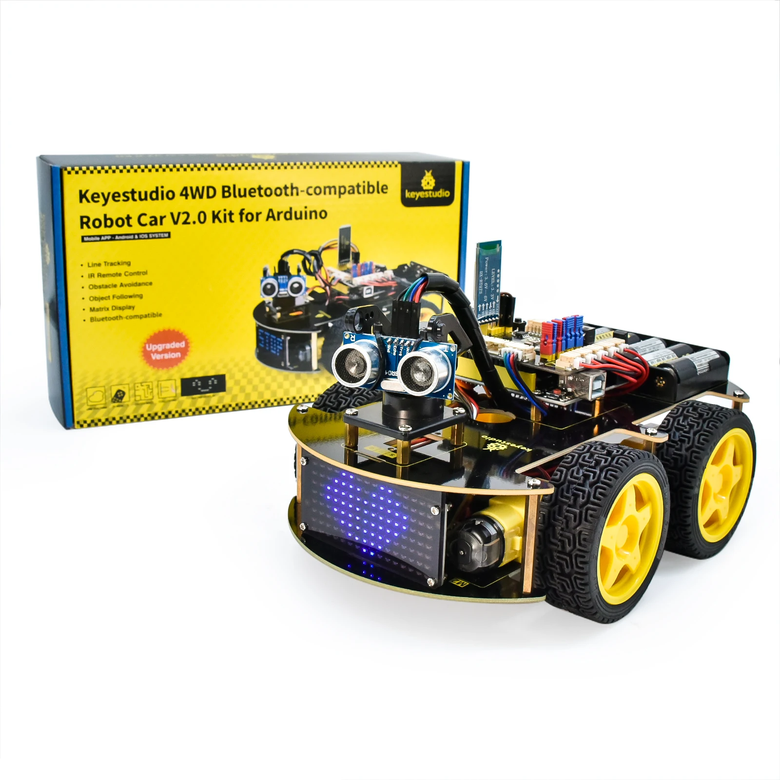 Keyestudio 4WD Multi BT Smart Car für Arduino Kit Roboter Verbesserte – Bild 6