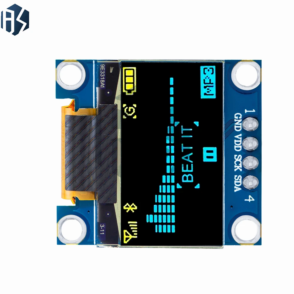 ‌ 0,96 Zoll I2C SSD1306 OLED-Anzeigemodul - 128 x 64 zweifarbiger – Bild 6