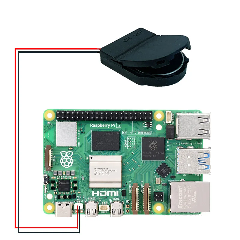 Raspberry Pi 5 RTC Batterie kasten (ohne cr2032 Batterie) für pi5 – Bild 2