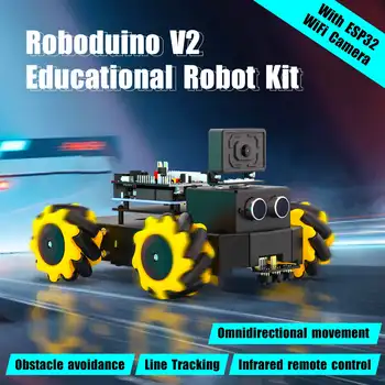 Yahboom UNO R3 Smart Robot Car Kit Roboduino V2 Mit ESP32 WiFi Kamera Metall Körper Pädagogisches Spielzeug