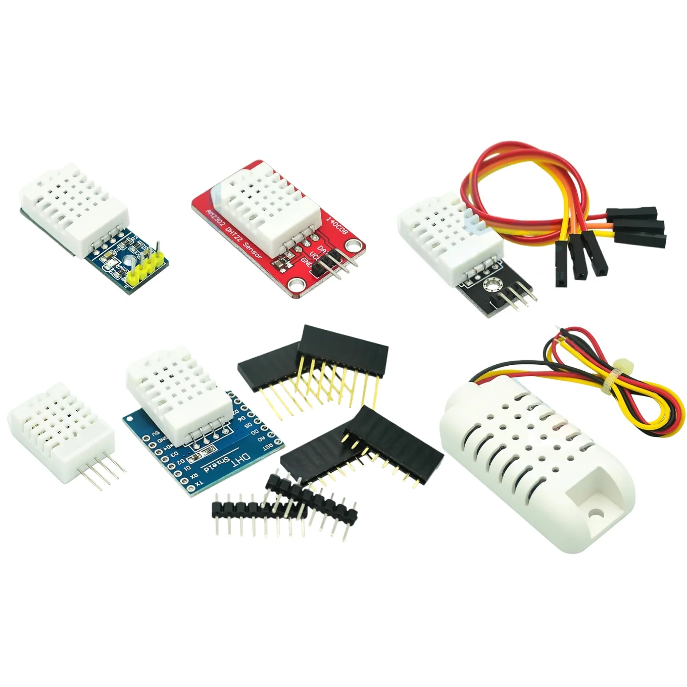 DHT22 Temperatur- und Feuchtigkeitsmodul, AAM2302B Sensorsonde, DHT D1 mini, digitale elektronische Bausteine