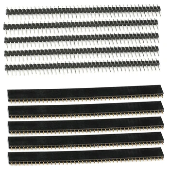 1x40Pin 2,54mm Pitch Einreihige Weibliche PCB Buchse Bord Männlichen Pin Header Stecker Für Arduino (10 Stück)