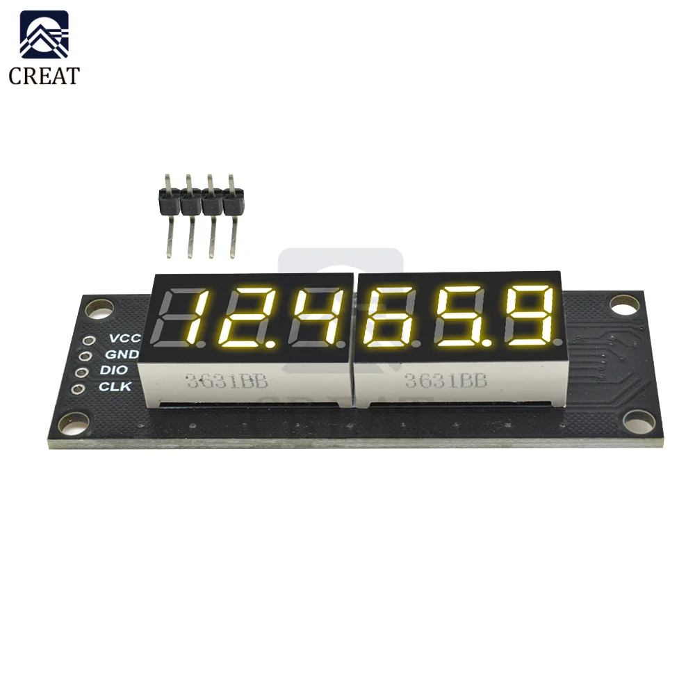 0,36 zoll TM1637 6 Bits 7 Segment Digitale Led-anzeige Modul I/O – Bild 5