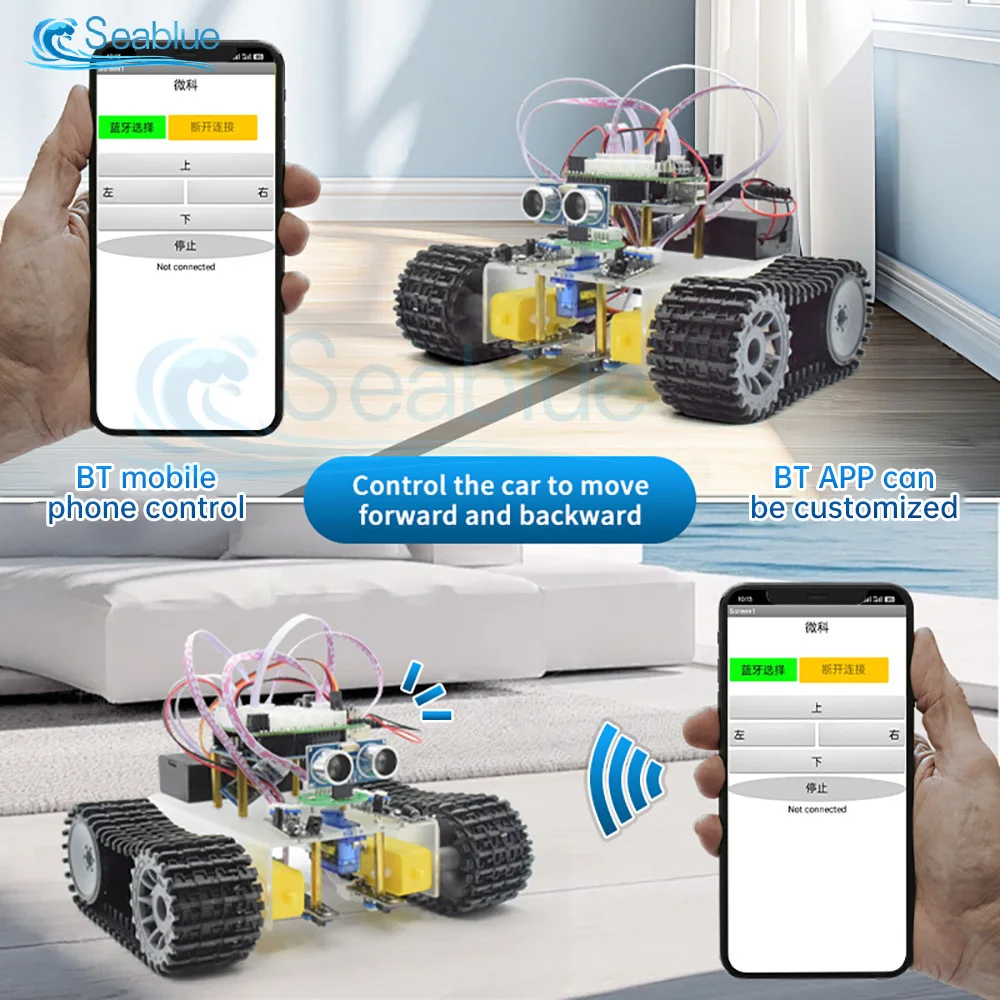 Crawler-Roboter-Auto mit Hindernisvermeidung und Tracking-Funktion – Bild 3