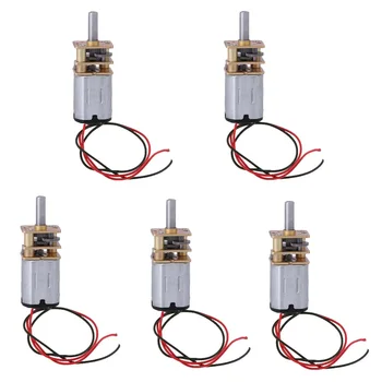 DC 3 V-6 V N20 Mini Micro Metallgetriebemotor mit Zahnrad DC Motoren 60 U/min langsame (5 Stück)