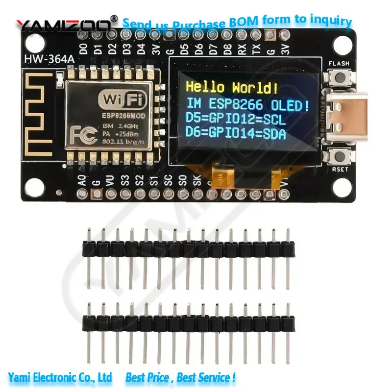 NodeMCU ESP8266 PaPaan Entwicklungsboard mit 0,96 Zoll OLED-Display – Bild 3
