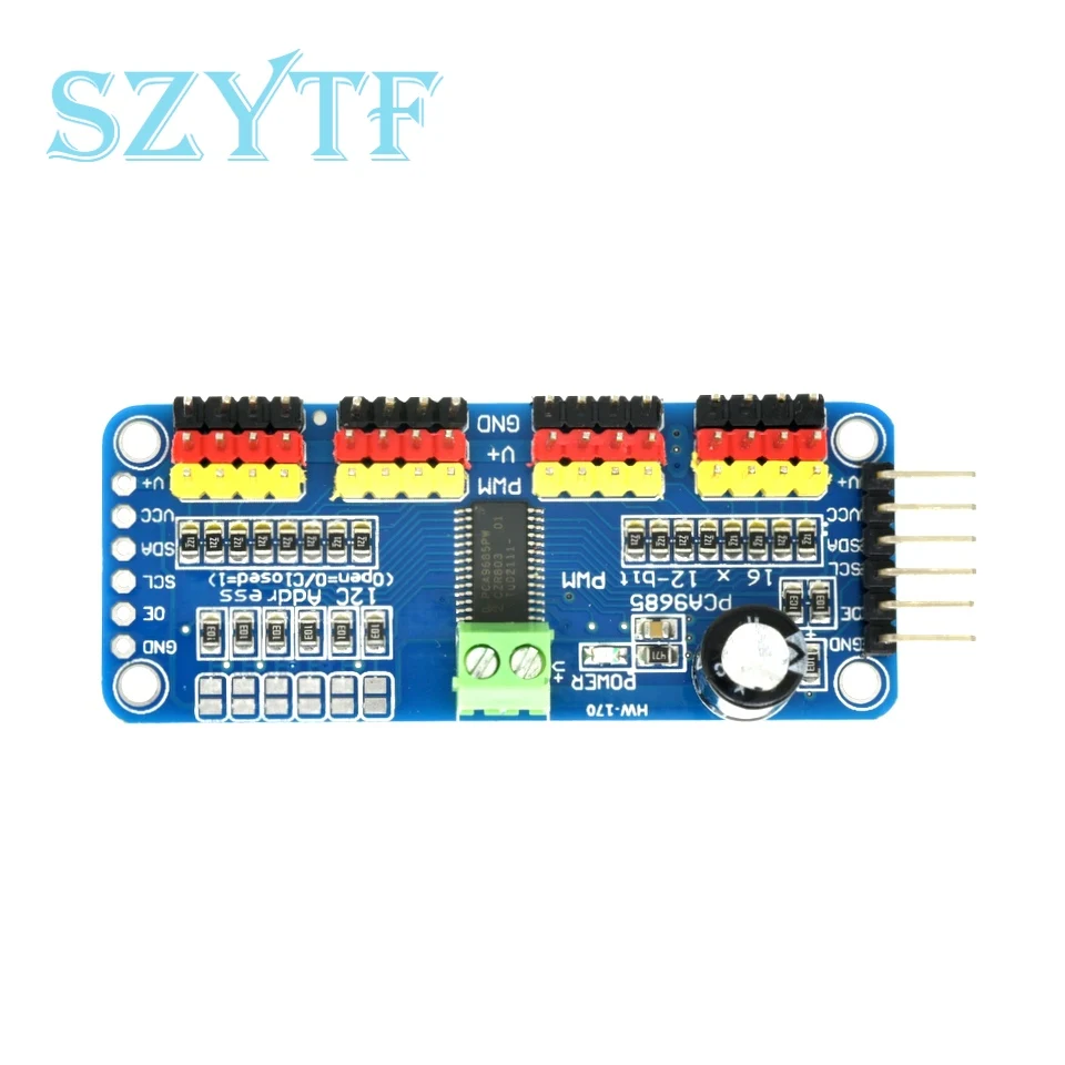PCA9685 16-Kanal 12-Bit PWM-Servo-Treibermodul I2C-Schnittstelle für Arduino Raspberry Pi ESP32