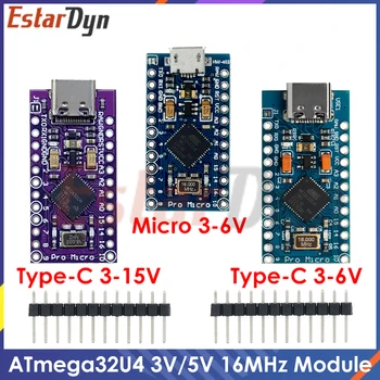 MICRO/TYPE-C USB ATMEGA32U4 Modul 5V 16MHz Board für ATMEGA32U4-AU/MU Controller Pro-Micro Ersatz für Pro Mini