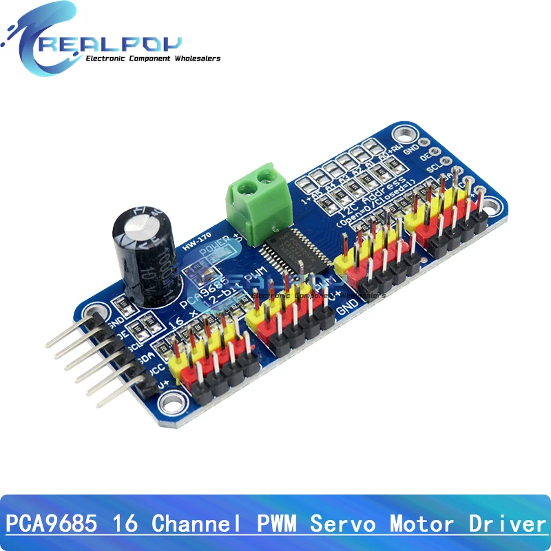 PCA9685PW 16 Kanal 12-Bit PWM Servo Shield Treiber I2C Schnittstelle PCA9685 Modul für Raspberry Pi