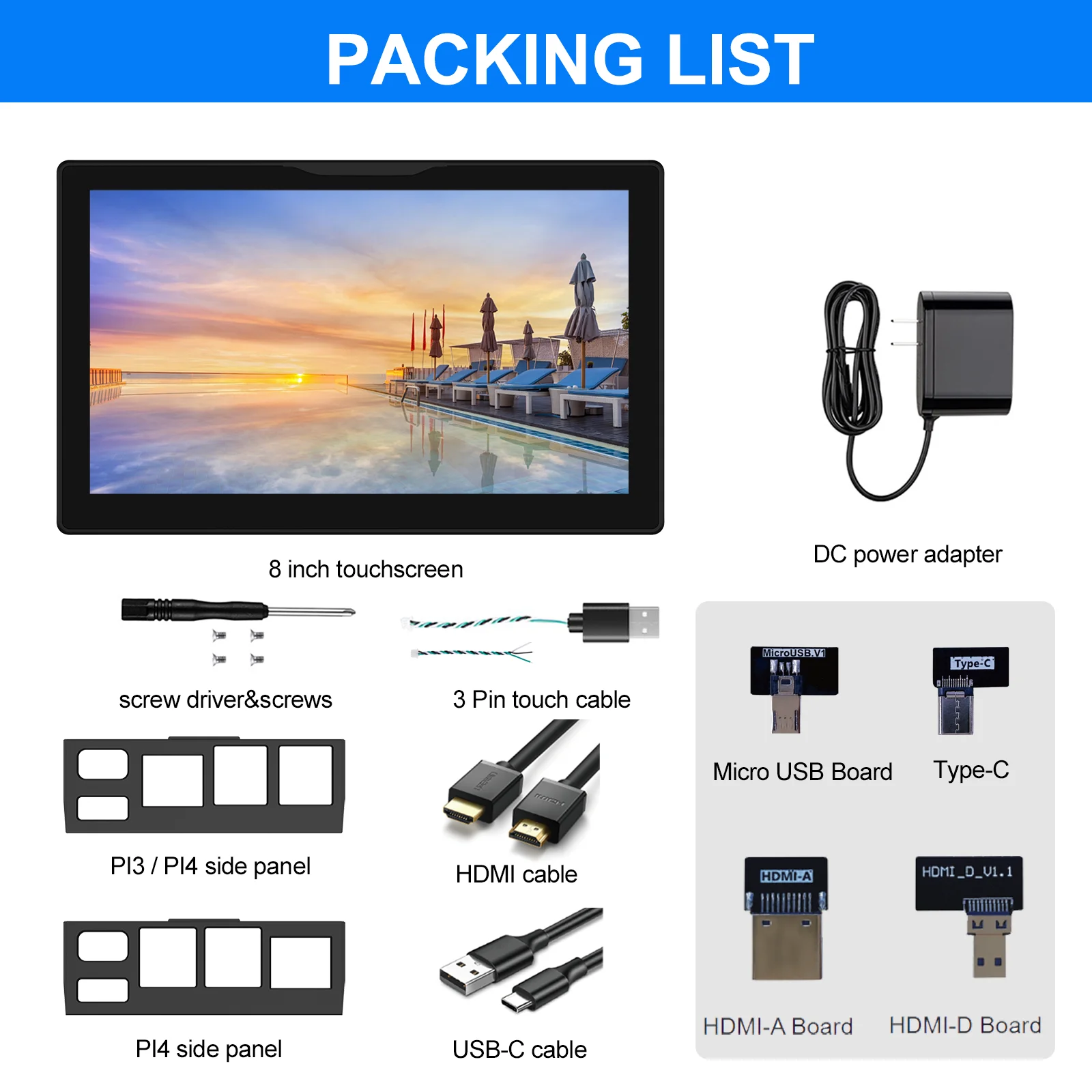 Raspberry Pi 5 4 7/8 Zoll Touchscreen IPS 1280x800 HD LCD HDMI-Display – Bild 6