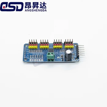 PCA9685 Roboter-Controller IIC-Schnittstelle 16-Kanal 12-Bit PWM Servomotor-Treiberplatine für Arduino