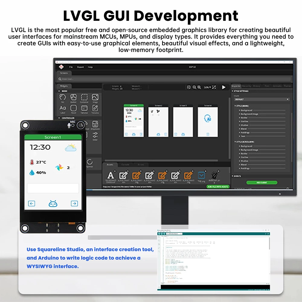 ESP32-S3 Entwicklungsboard mit 2,8-Zoll-Farbbildschirm Dual Core – Bild 2