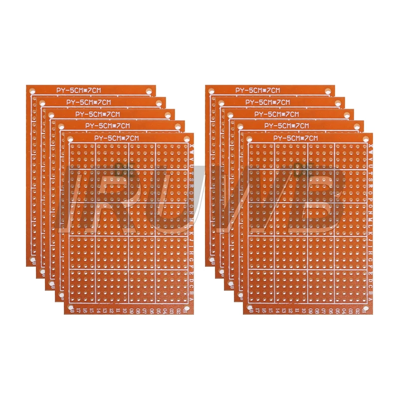5 × 7 cm, 7 × 9 cm, Leiterplatten-Prototyp, perforiertes (10 Stück) – Bild 3