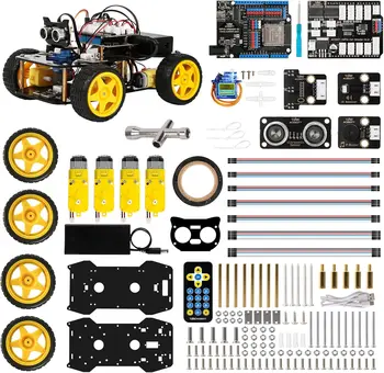 ACEBOTT Robotik-Set für Kinder Intelligentes Roboter-Auto-Kit Kompatibel mit Arduino & Scratch STEM-Spielzeug