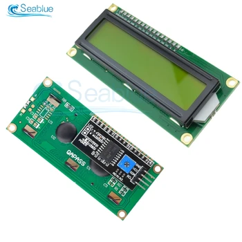 LCD1602+I2C Modul Blau/Gelb Grüner Bildschirm 16x2 Zeichen LCD Display PCF8574T PCF8574 IIC I2C Schnittstelle
