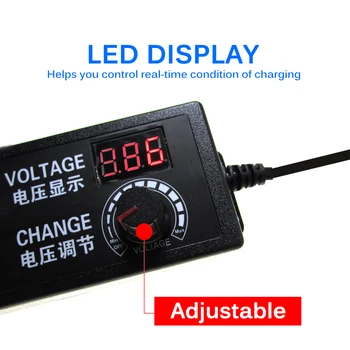 AC DC 3V 5V 9V 12V 24V 36V Netzteil Adapter 1A 2A 3A 5A 10A Transformatoren 220V zu 12V Netzteil Einstellbare