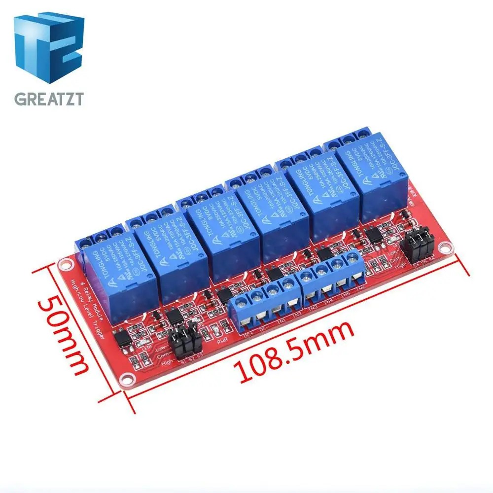 Relaismodul 1 2 4 6 8 Kanal 5V 12V Relaismodul Board Shield – Bild 5