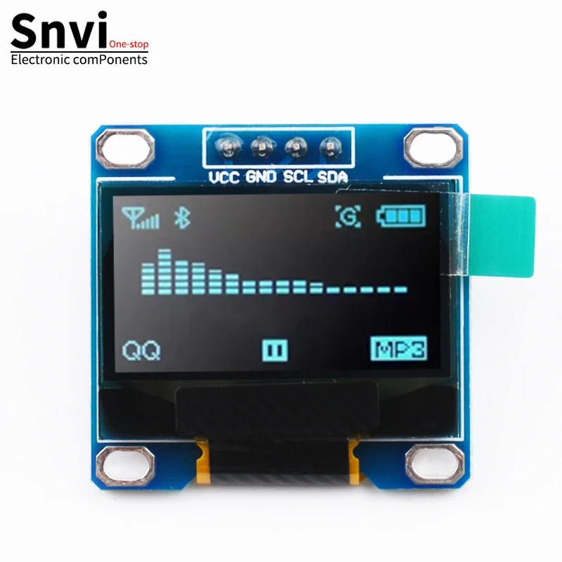 0,96 Zoll OLED-Display 128x64 I2C IIC SSD1306 Modul Weiß Blau – Bild 3
