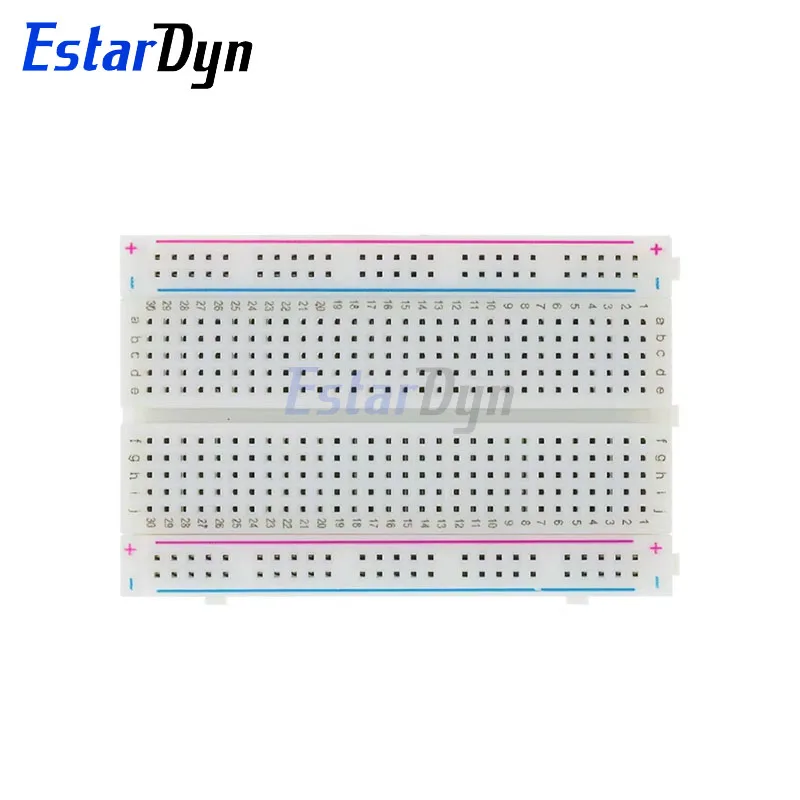 Estardyn MB102 Lötfreies Steckbrett 830/400 Löcher PCB Prototyping Board für DIY-Projekte
