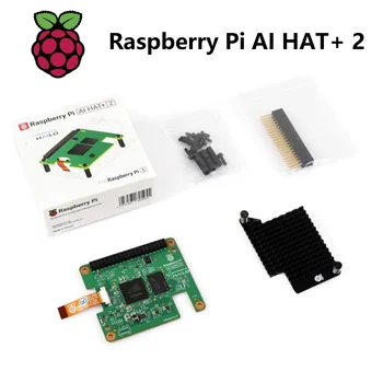 Raspberry Pi AI HAT+ 2 8 GB RAM mit Kühlkörper, Hailo-10H AI-Beschleuniger mit 40 TOPS Inferenzleistung