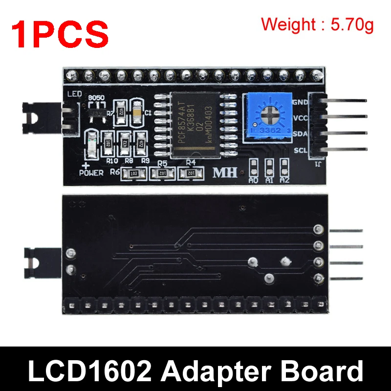 LCD1602 1602 LCD-Modul Blau/Gelb Grüner Bildschirm 16x2 Zeichen LCD-Display PCF8574T PCF8574 IIC