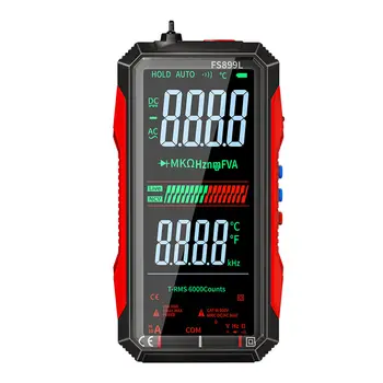 Digitales Multimeter mit 4,8'' Vollfarb-LCD, 6000 Anzeigen, Automatische Bereichswahl und Wiederaufladbarem