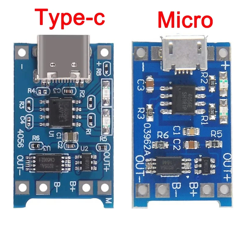 5V 1A Micro/Type-C/Mini 18650 TP4056 Lithium-Akku-Lademodul Ladeplatte – Bild 3