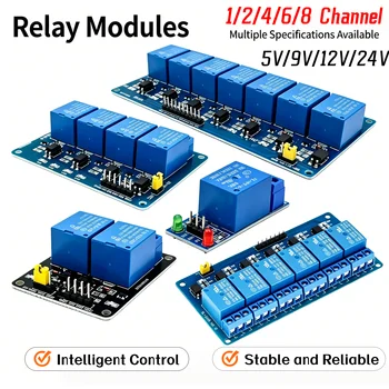 DC 5V 12V 1 2 4 6 8-Wege-Relaismodul für Arduino 1 2 4 6 8 Kanal Relaismodul mit Optokoppler Hoch