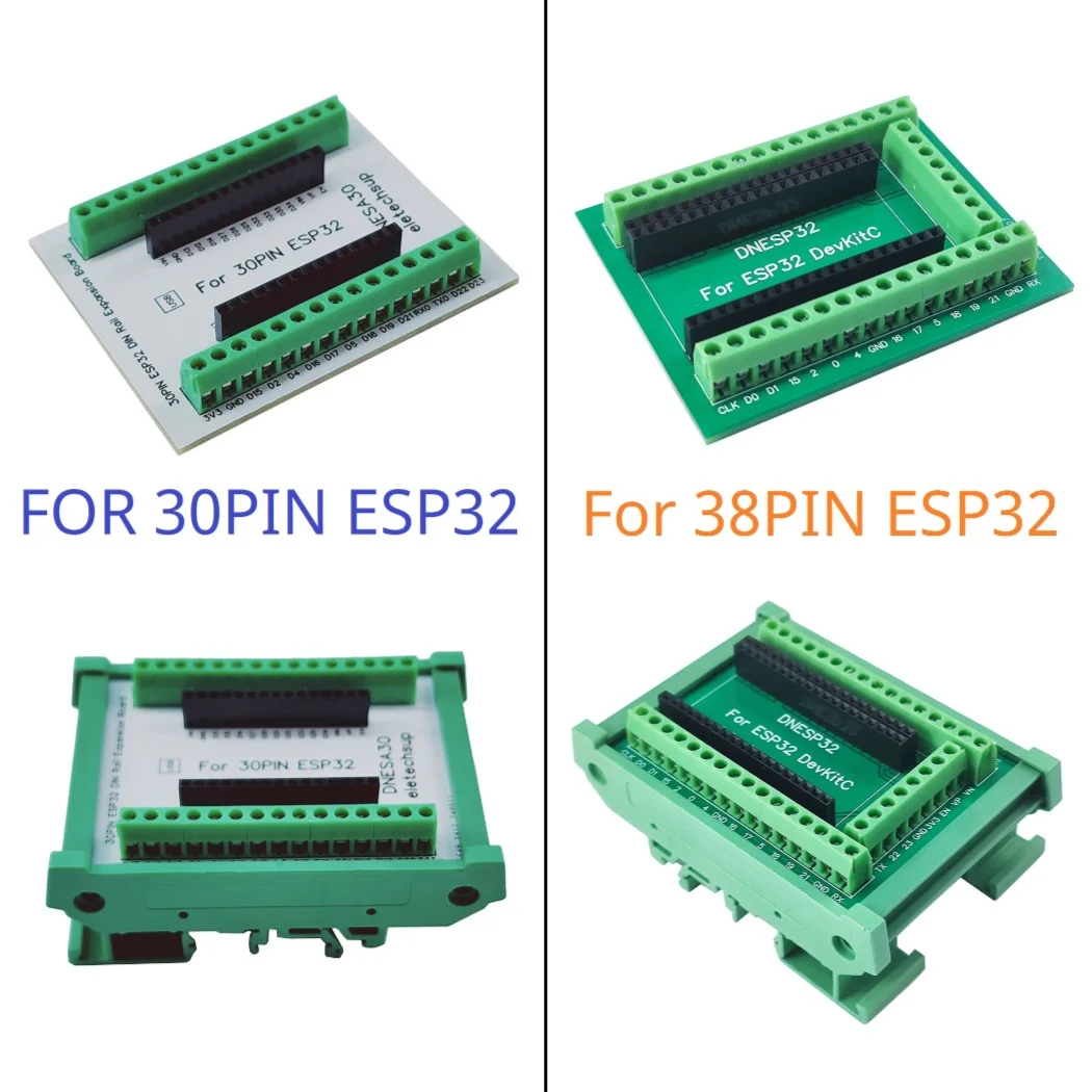 DIN-Schienenmontage DIN35 C45 Schiene ESP32 Grundplatte 3.96 Terminal Schraubklemmenblock-Adaptermodul