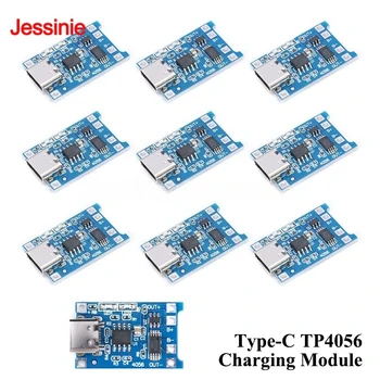 18650 TP4056 Typ-C Lithium-Batterie-Ladeboard-Modul USB-Schnittstelle Ladeschutz Doppelfunktionen (10 Stück)
