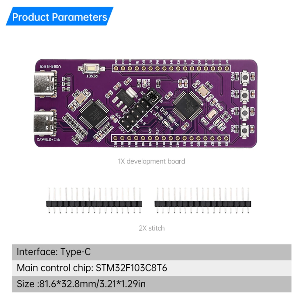 STM32F103C8T6 Entwicklungsplatine Systemplatinenintegration ST-LINK V2 – Bild 6