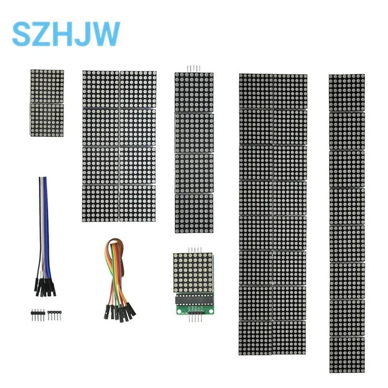 1 / 2 / 4/8-Bit max7219 60 × 60 Punkt matrix modul Mikrocontroller-LED-Anzeige modul für DIY-Kit mit Kabel