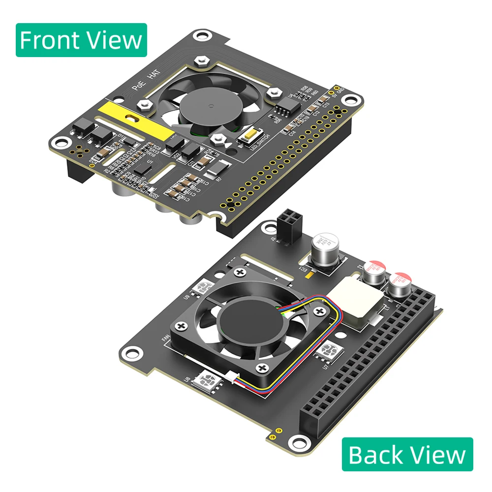 Pi 5 PoE HAT Board für Raspberry Pi 5 mit Lüfter/Computer Modul 5 – Bild 2