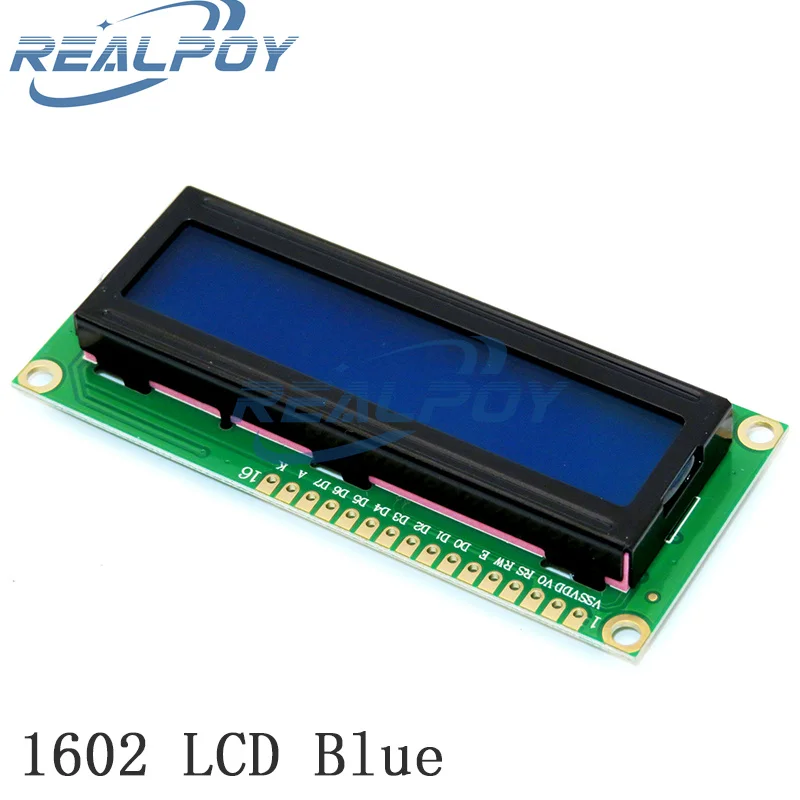 LCD1602 5V 1602 Modul Blau/Grüner Bildschirm 16x2 Zeichen LCD-Anzeigemodul IIC/I2C-Adapter für Arduino UNO R3