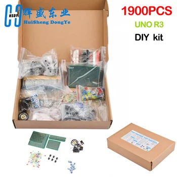 Mega Electronic Component Kit inklusive Sortiment + Kondensatoren + Widerstände + LED (1900 Stück)