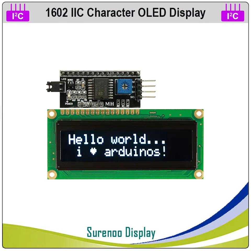Echtes OLED-Display, IIC/I2C/TWI 1602 162 16*2 LCD-Modul mit seriellem – Bild 5