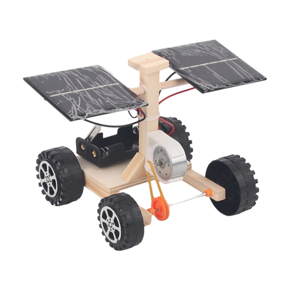 DIY Holz Solar Fernbedienung Rennwagen Modell Kinder DIY Kreative Kit – Bild 4