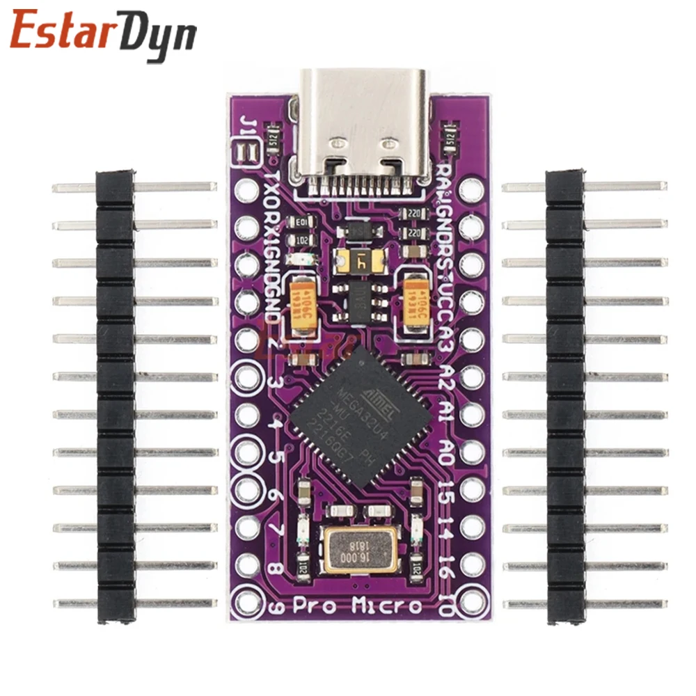 Estardyn ATMEGA32U4 Pro Micro Board, Micro/Mini/Type-C USB Optional – Bild 5