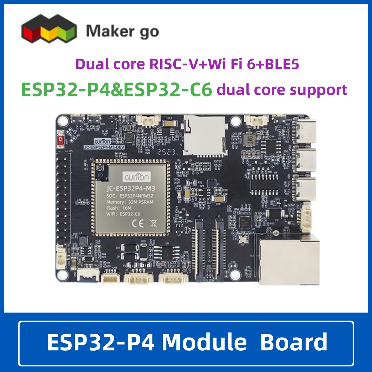 ESP32P4+ESP32-C6 Entwicklungsboard ESP32P4 Smart Board