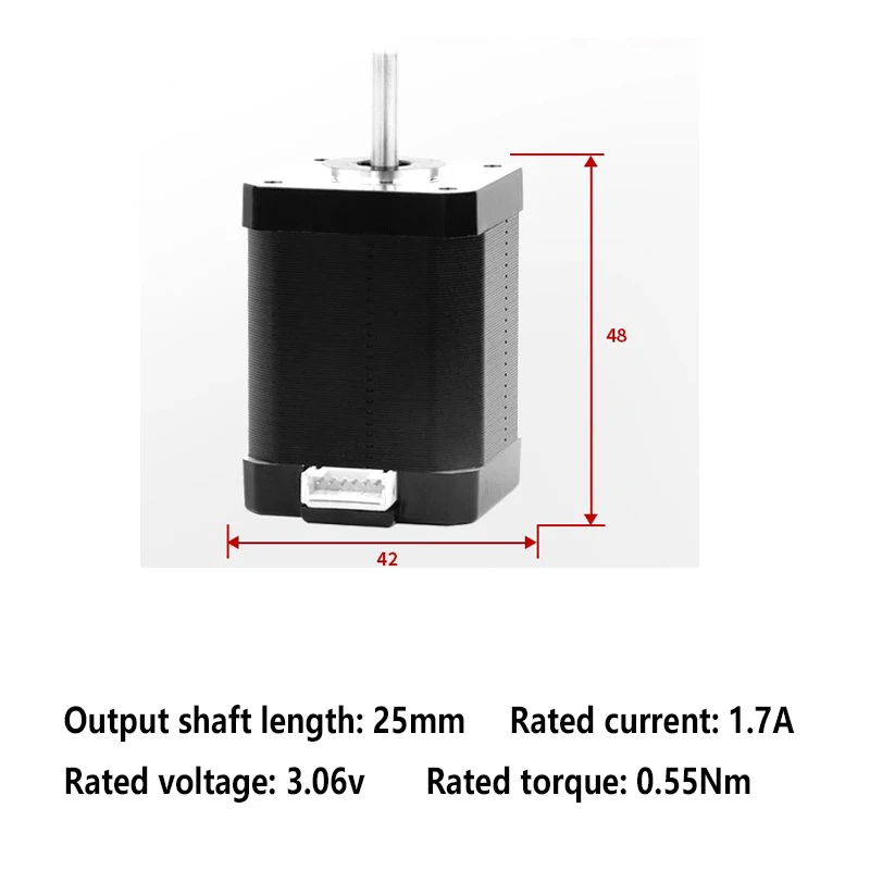 NEMA17 Schrittmotor 1A/1,7A 42 Motor Bipolarer Schrittmotor für DIY – Bild 5