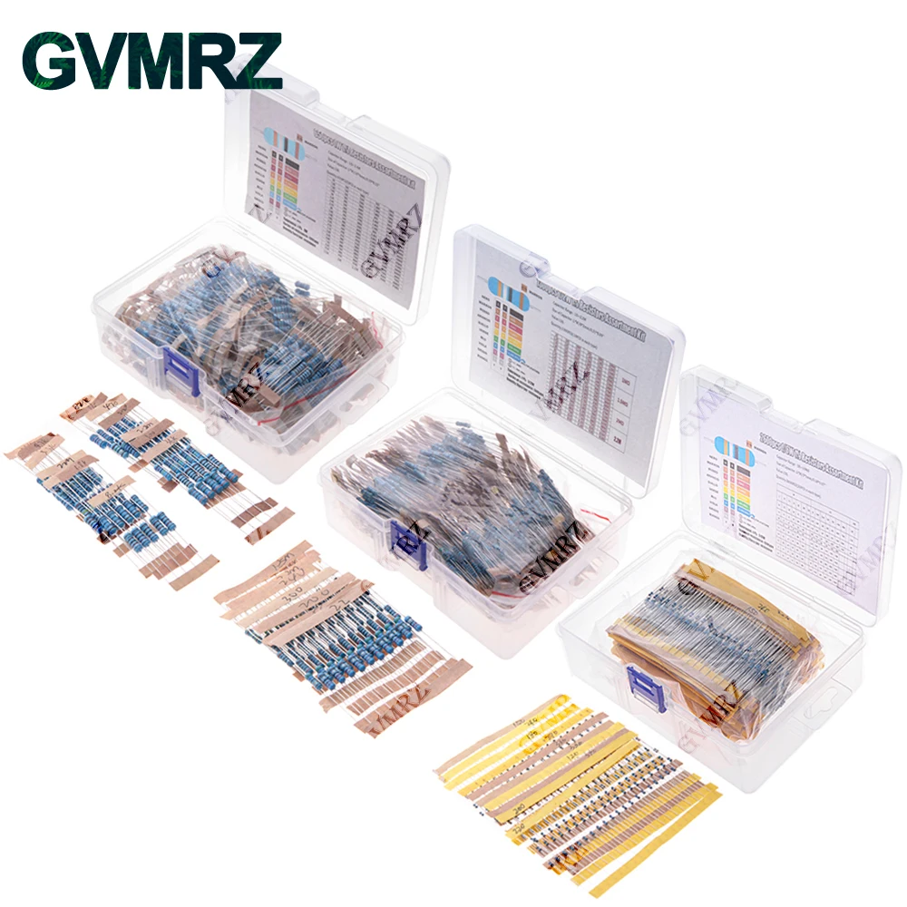 1/4 W 1/8 W 1/2 W 1 W 2 W Metallschichtwiderstandssatz 130 Werte 0,125 W 0,25 W 0,5 W 1 %