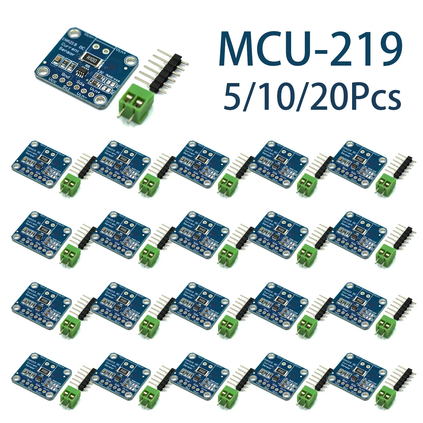 MCU-219 INA219 I2C-Schnittstelle Zero-Drift Bidirektionales Strom- und Leistungsüberwachungs-Sensormodul