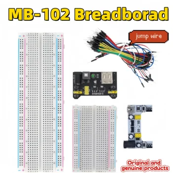 MB-102 MB102 Steckbrett 400/830 Punkte Lötfreies PCB-Steckbrett zum Testen und Entwickeln mit Dupont-Leitungen