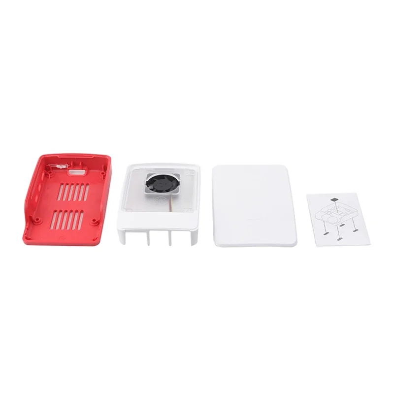 Raspberry Pi 5 Gehäuse Rot-Weiß ABS-Gehäuse Aktive Kühlung – Bild 6