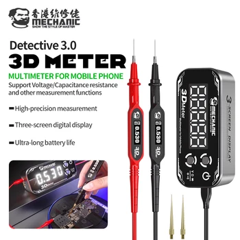 MECHANIC 3D METER Detective 3.0 Multimeter mit drei Bildschirmen und Digitalanzeige für Spannungskapazität