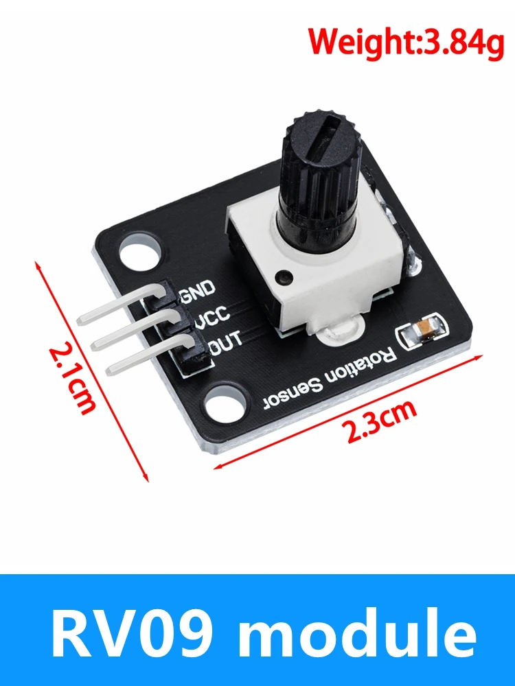 360-Grad-Drehgebermodul Drehpotentiometer Analoges Knopfmodul für Arduino KY-040 RV09 Drehgeber EC11