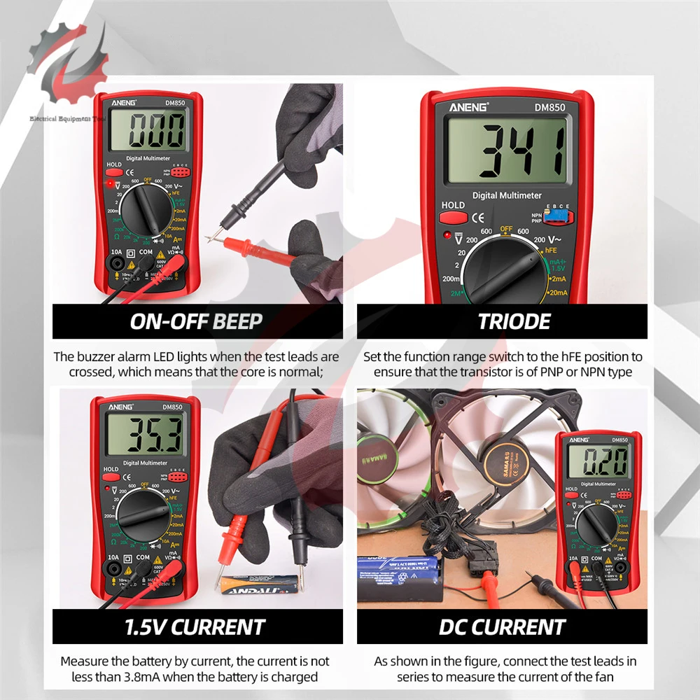 DM850 Automatisches professionelles Digitalmultimeter 1999 zählt AC DC – Bild 6