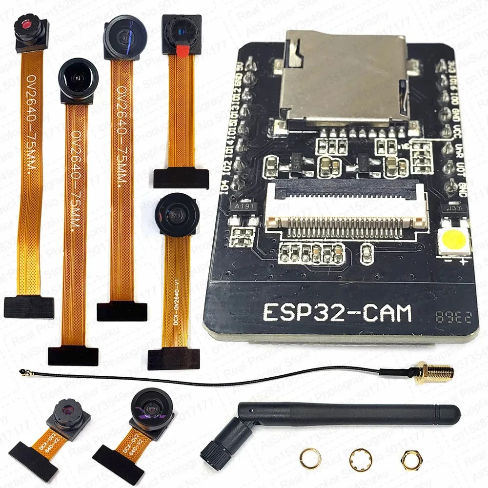 Esp32 cam mit ov2640 kamera modul kit 8mb psram 2,4g wifi 3dbi antenne 66 grad 650nm 850nm nachtsicht 2mp